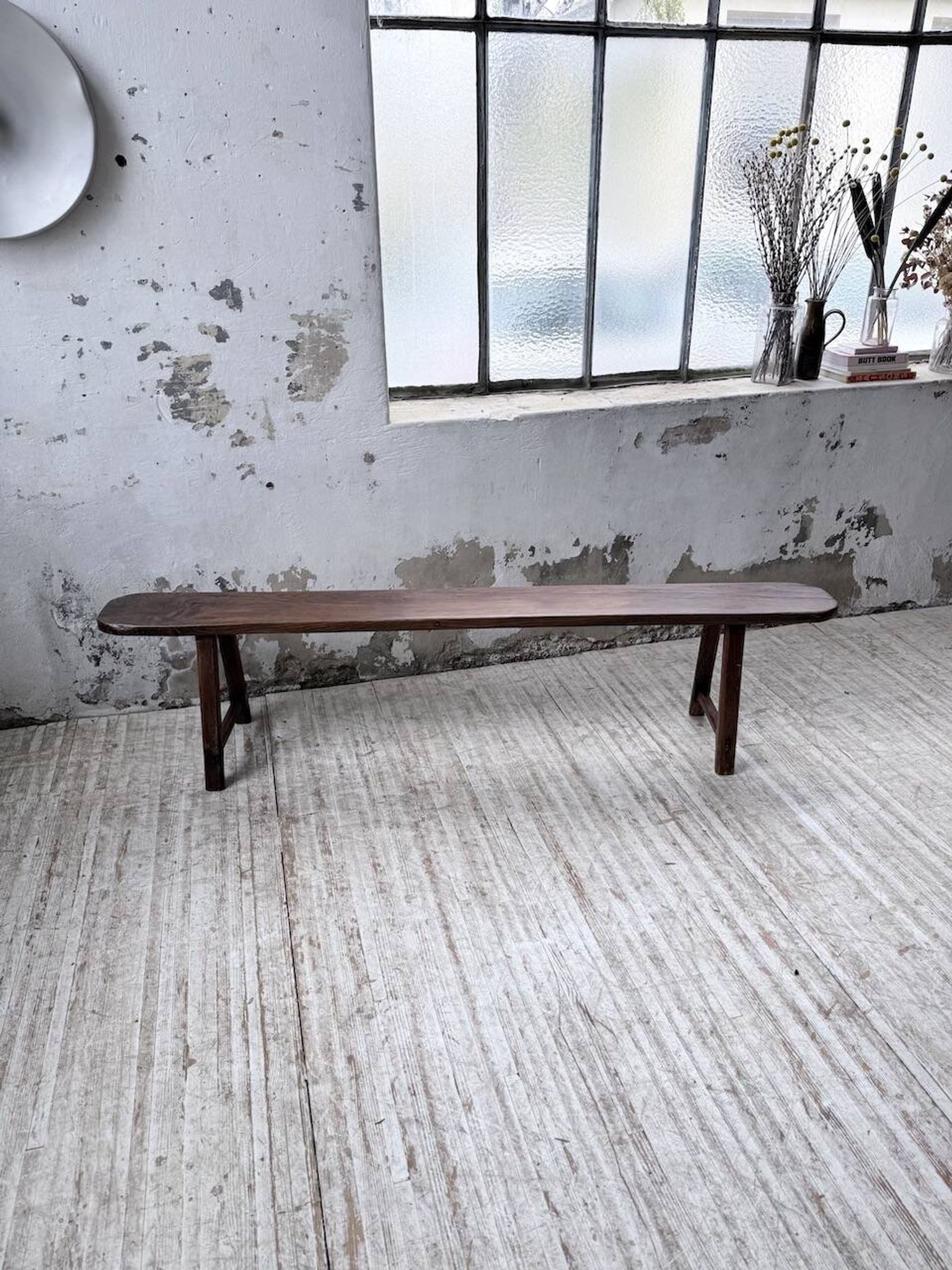 Banc de ferme chêne 1950