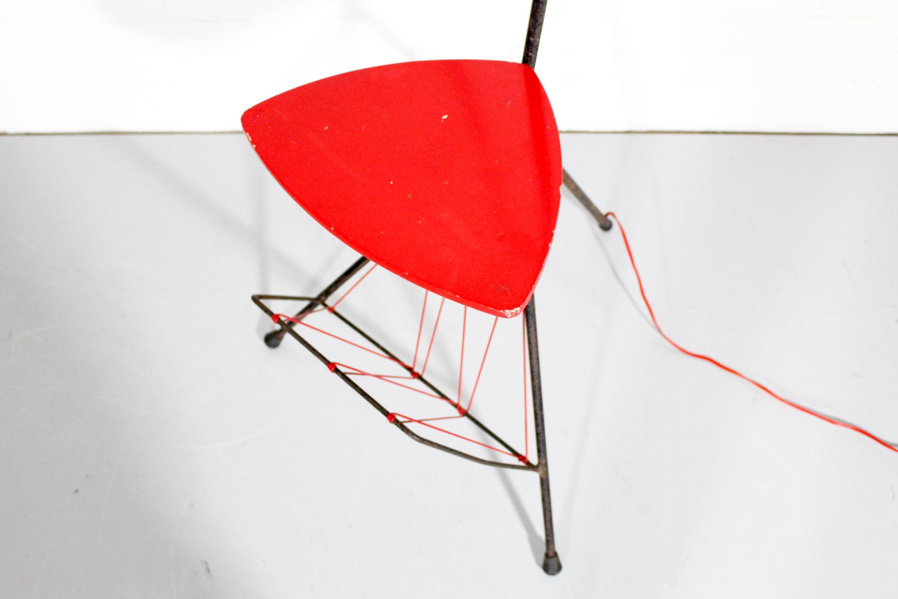 Vintage French Table Tripod Lamp, 1950