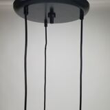 Vintage hanging lamp with 3 white bols, 1970s