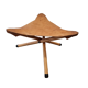 Tabouret tripode en cuir vintage