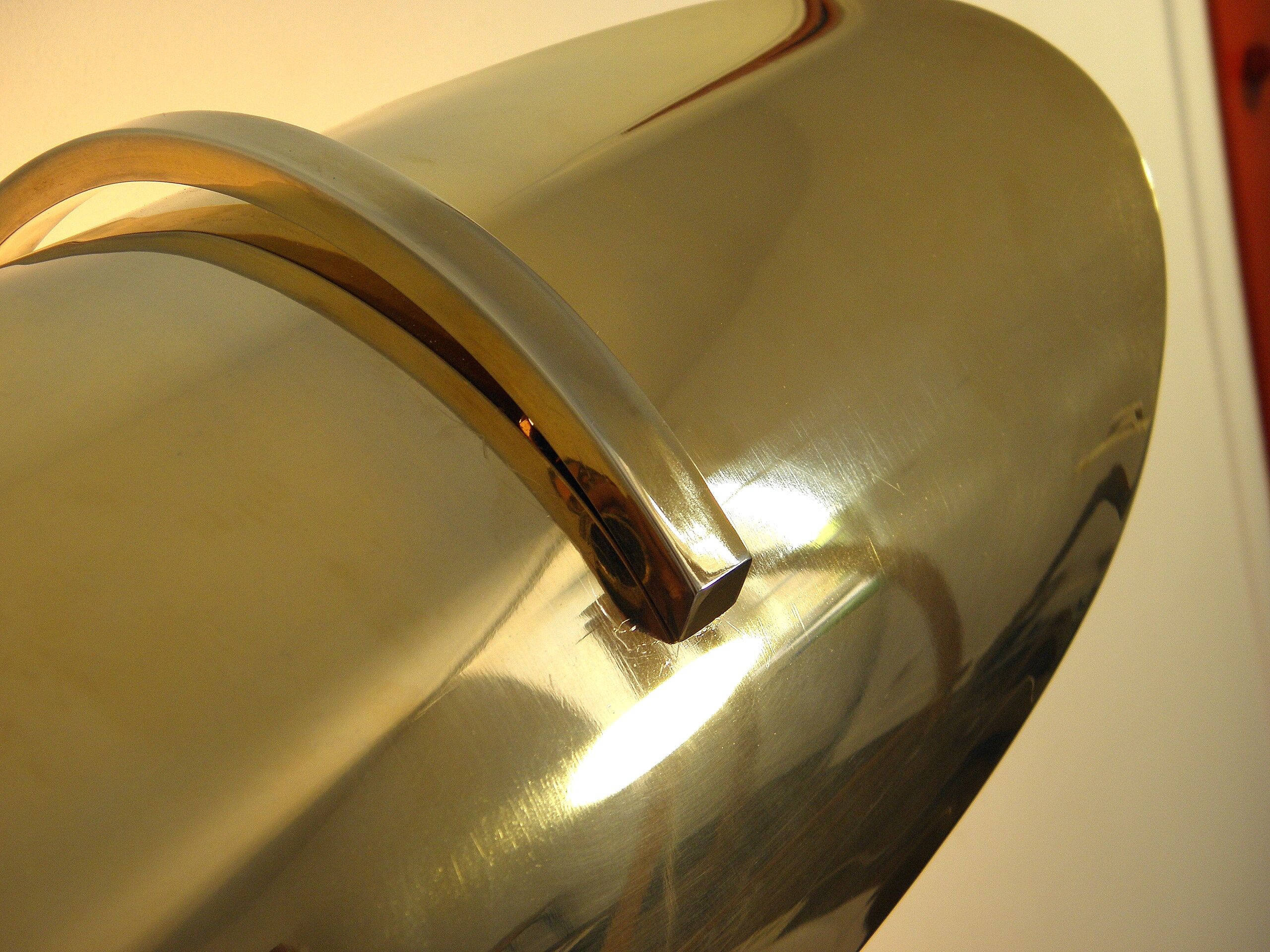 Gilded bronze and brass wall lamp, 1970