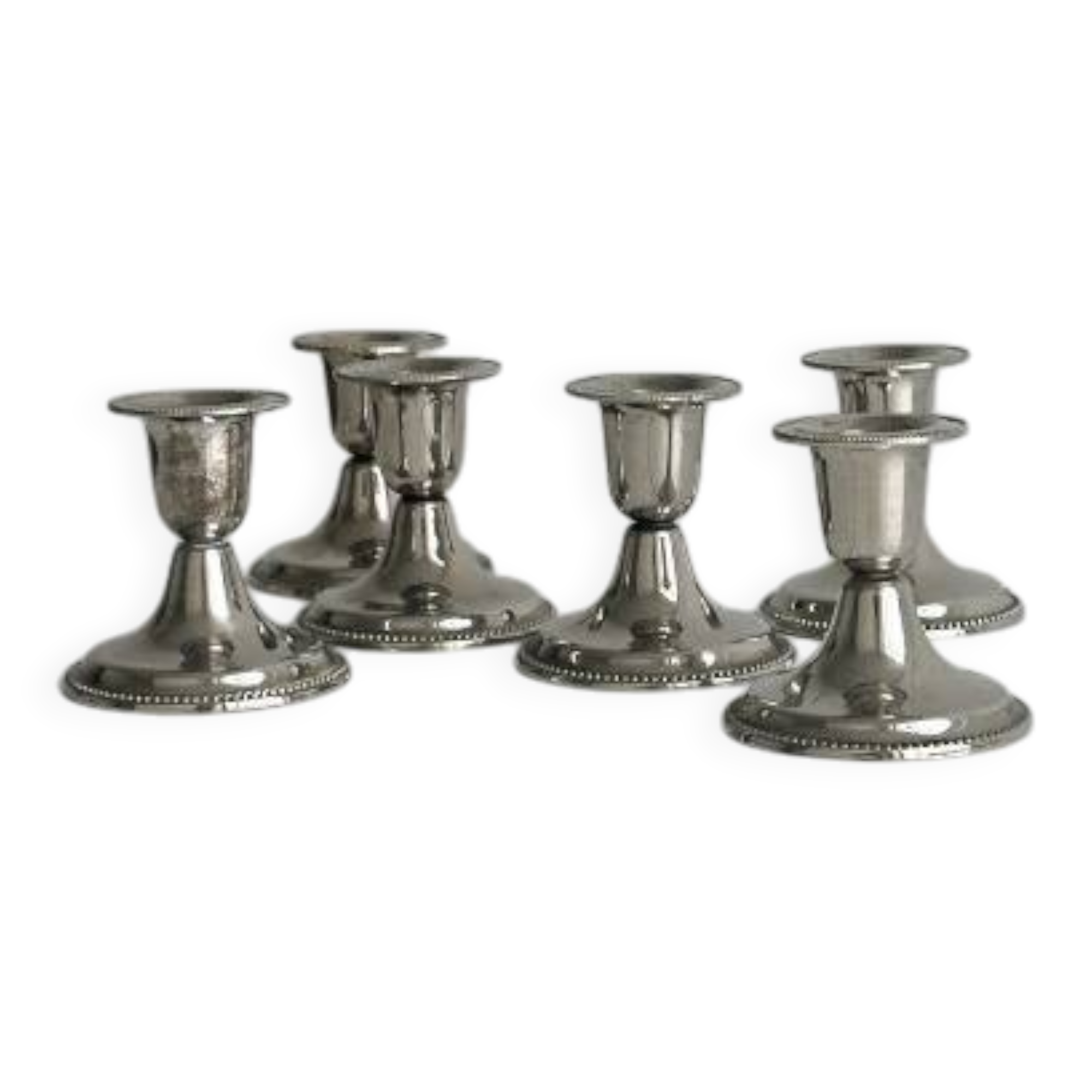 Antique metal candlesticks
