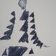 Sonia delaunay: rythmes triangles dress - signed lithograph