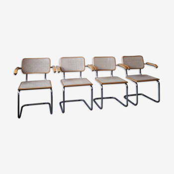 Série de 4 fauteuils cesca B64 Breuer
