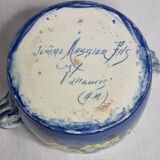 Small enamelled earthenware planter signed Jérôme Massier 19th century 10.5 cm