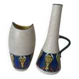 Vase (x2) West Germany Fat Lava Dümler&Breiden 1960