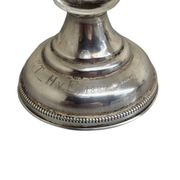 Antique wire glass bonbonniere on silver base