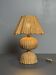 Midcentury rattan wicker mushroom table lamp, 1950s