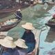 Tableau HSP "Paysage du Vietnam" signé J. Mamo 1984