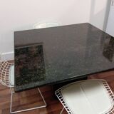 80's design table in black granite