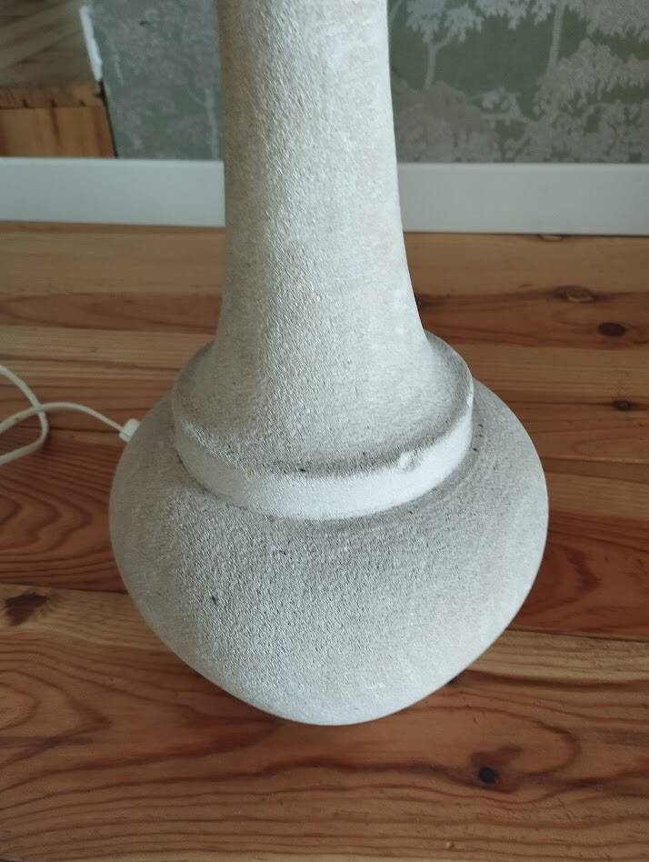 pied de lampe vintage en grès chamotté