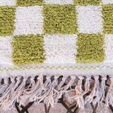 Handmade traditional Moroccan wool rug size 140 x 260 cm.