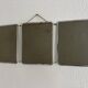 Vintage 1960s Arpin silver triptych barber mirror - 28 x 70 cm