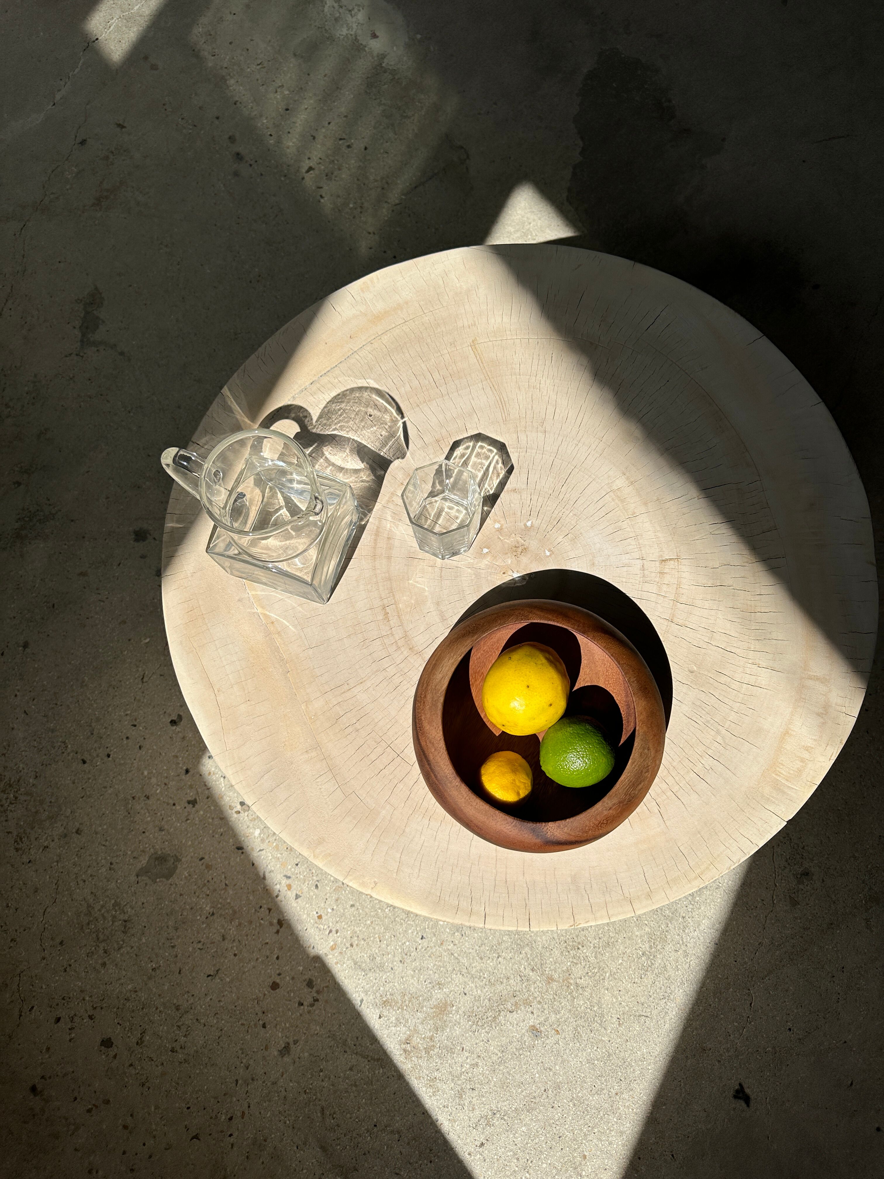 Bowl or monoxyl teak cut d:25.5