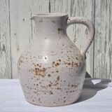 Ceramic pitcher signed Jeanne