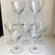 Set of 7 engraved wine glasses star model 50s