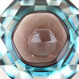 Murano-style trinket tray - Sommerso blown glass, Italy 1970