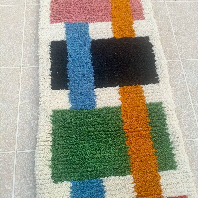 Handmade runner rug 300cmx70cm