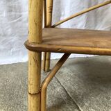 Vintage bamboo and rattan shelf