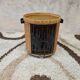 Vintage Rattan Brutalist Bar Cart