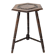 Vintage Table d'Appoint Tripode Polygone Sculpté à la main Tourné en bois massif Travail manuel Grün