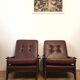 Brown vintage armchairs, 1960s