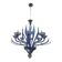 Murano Glass Bluino Italian Leaves Chandelier by Simoeng