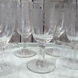 Engraved crystal glasses