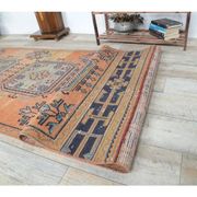 Tapis coureur en laine orange turc des années 1970 95x319