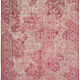 Tapis de laine rose fait main oriental unique 1980s