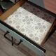Child's desk and his chair in formica graphic patterns and his chair