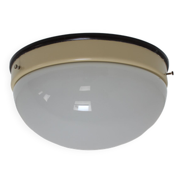 Midcentury glass ceiling lamp