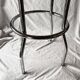 Vintage bar stool in black skai and chrome metal