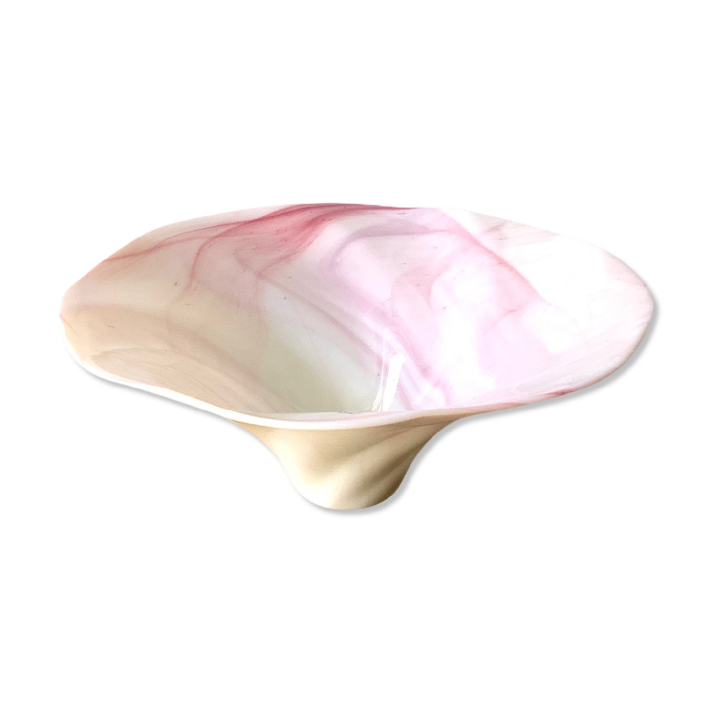 Milky pink Murano glass cup