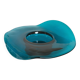 Bougeoir tordu en verre bleu