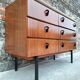 Vintage teak sideboard, large antique chest of drawers.