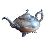 Silver-plated metal teapot in English style