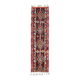 1970s Vintage Turkish Hand-Knotted Wool Cotton Purple Runner Rug 83x310