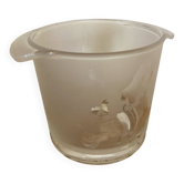 Seau A Glace Ancien SPIE Verre Moulé Carte Europe Vintage