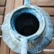 Art Deco octagonal vase in flamed stoneware – signed Alpho (Alphonse Mouton)