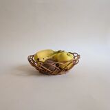 Vintage woven wicker basket