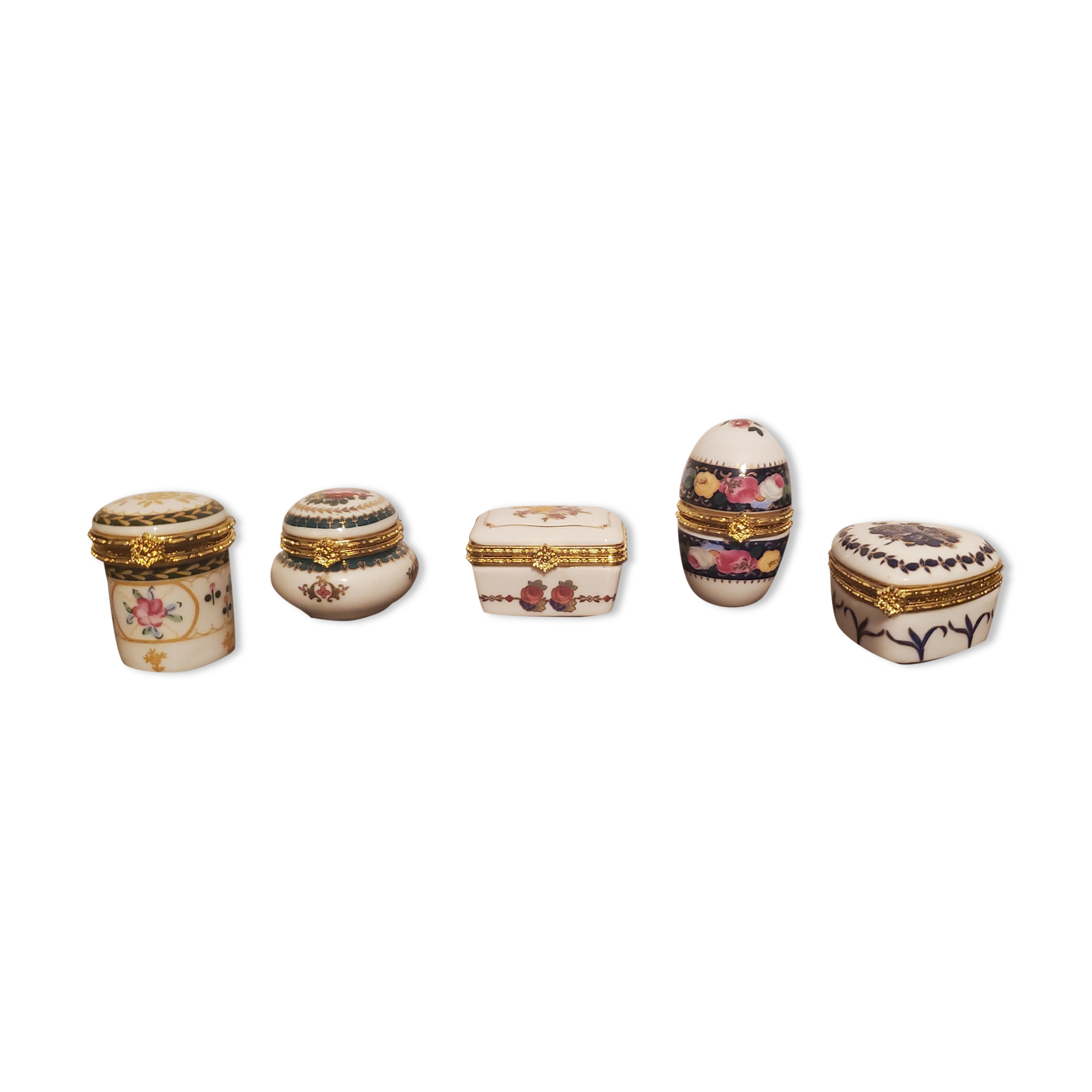 2 Boîtes à Bijoux / Piluliers En Porcelaine Collection Pierrot - Parfait état - Occasion France