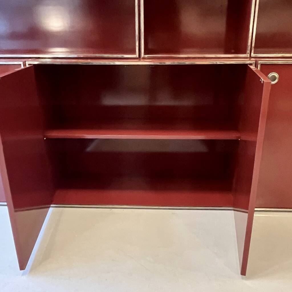 Modular vintage shelf attributed to Willy Rizzo Mario Sabot Italy 1970s