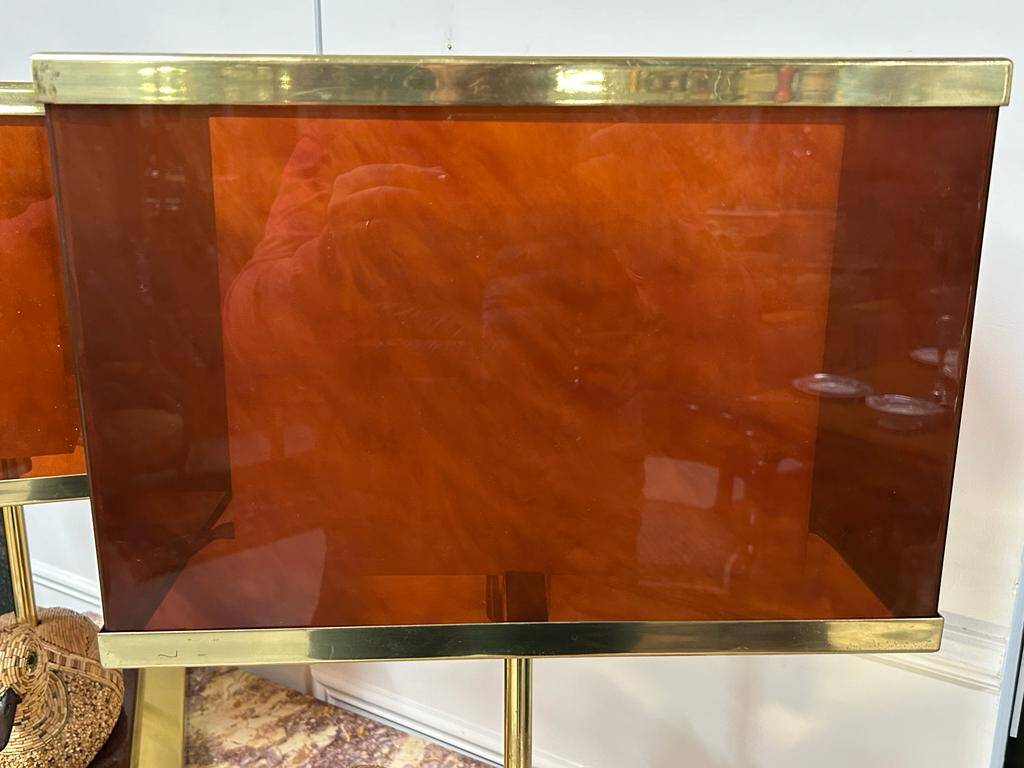 Pair of Brass and Bakelite Duck Lamps from the 1970s