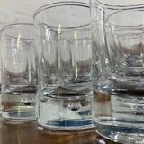 Set of 10 vintage bubbled liquor glasses
