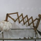 Applique murale/lampe à ciseaux. Holz Teak , Linus Bopp Limbach. Années 1970