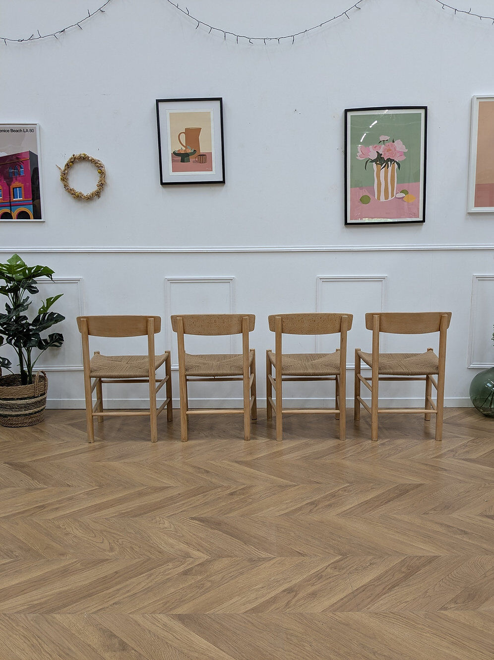 4 J39 Folkestol chairs by Borge Mogensen