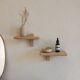 Pair of solid oak shelves