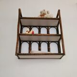 Vintage rattan shelf