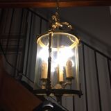 Lustre verre et laiton